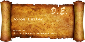 Dohos Eszter névjegykártya